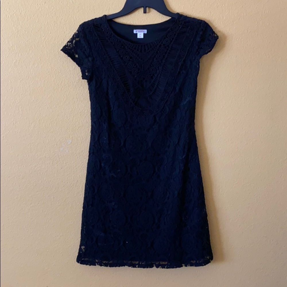 Black Lace Minidress